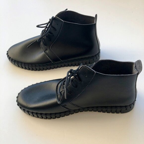 Caposhie Black Microfiber Chukka Ankle Boots US 10 Fits small more like 9 or 9.5 - Picture 5 of 16